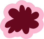 Ilustración de flor rosa y bordó